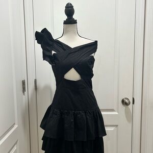 Hello Molly Elegant Black One Shoulder Dress